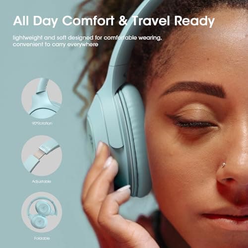 DOQAUS Bluetooth Headphones over Ear, Headphones Wireless with 3 EQ Mode — view 4