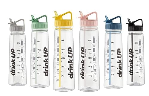 DrinkUp Motivational Water Bottle with Time Markings & Straw 900ml | Leak-Proof BPA-Free Hydration Tracker | Ideal for Gym, School, Office, Hiking & Cycling | Women & Men — view 5