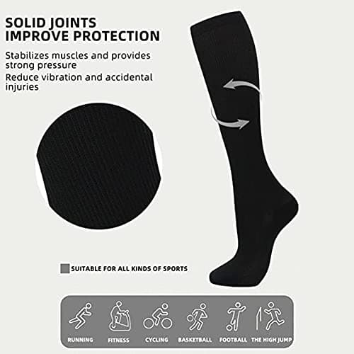 2 Pairs Compression Socks for Men and Women Flight Socks Compression Stockings Running Socks (Deep Green, S-M) — view 4