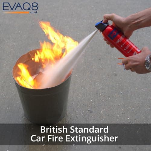 EVAQ8 Car Emergency Kit + France & Europe Travel Compliance Bundle – UK Breakdown Safety Kit with Fire Extinguisher & First Aid, Plus Headlamp Beam Deflectors & UK Sticker for Driving Abroad — view 3