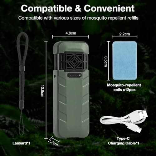 vsshe Bug Zapper, Mosquito Killer Lamp, Outdoor & Indoor Fly Zapper, 3-in-1 Upgrade Electric Mosquito Repellent with Camping Lantern, with 9600mAh Battery, for Outdoors, Camping, Backpacker — view 2