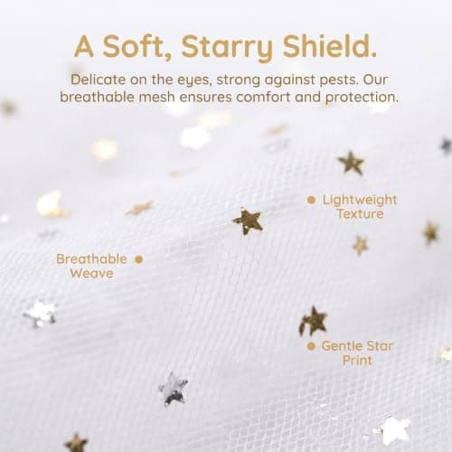 CIYODO Stroller Lightweight Ultra-fine Mosquito Polyester Cover Net with Mesh Full Coverage Protection Portable Design for Park Walks and Family Road Trips — view 3