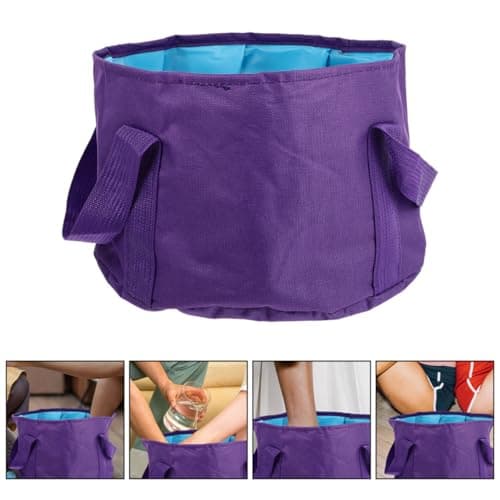 Foldable Foot Soak Bucket 15l Oxford Cloth Peva Portable Handles — view 5