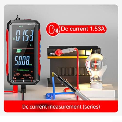 Smart Digital Multimeter Auto Ranging USB Rechargeable AC DC Voltmeter Ohmmeter with NCV Live Wire Detection Backlit LCD Screen for Car for battery Testing Electrical Repair Kit 72x140mm — view 5