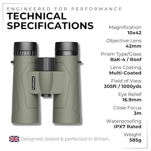 PURSUAL Forefront 10x42 Binoculars for Adults - Powerful Long-Range Bird Watching Binoculars with BaK-4 Prism, Multi-Coated Lenses - IPX7 Waterproof Fogproof Optics for Safaris, Hiking & Tracking — view 6