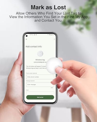 Bluetooth Tracker Tag for Android - Smart Tag 4 Pack Compatible with Google Find My, Find Hub(Android Only), Tracker Devices, Item Finder for Key Luggage Suitcase Wallet Bike, Replaceable Battery — view 6