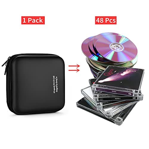 LIOVODE DVD Case, 48 Capacity EVA CD Case Holder Organizer Wallet for Car — view 2