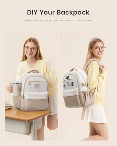 LOVEVOOK Laptop Backpack for Women Teens, 15.6 Inch Laptop School Bags — view 4