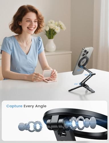Lamicall for Magsafe Tripod Stand, [89g Ultra-Light] Magnetic Phone Tripod — view 4