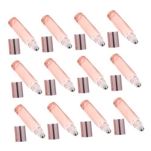 DECOMELODY 12pcs 10ml Refillable Glass Roller Bottles for Oils