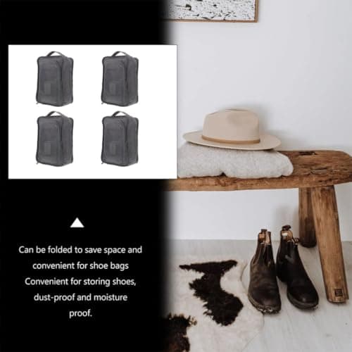 Portable Shoe Bag 4pcs Polyester Foldable Travel Organizer — view 4