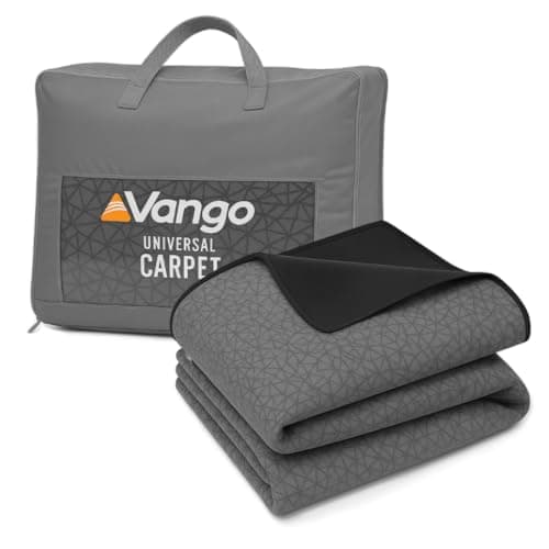 Vango Universal Tent Carpet, Luxury Camping Rug with Soft Woven Nylon Top & Insulating Foam Mid-Layer, Waterproof Non-Slip PE Base, Easy Clean Groundsheet Protector with Carry Bag (260 x 360cm)