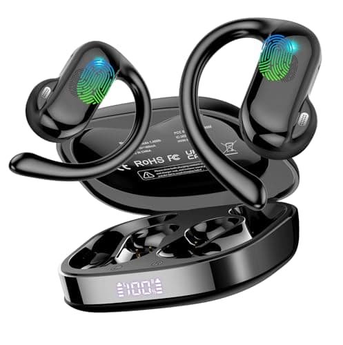 Wireless Earbuds, Bluetooth 5.4 Open Ear Headphones with Ear Hooks, 42H