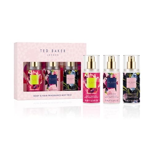 Ted Baker Fusion Mini Body & Hair Mist Trio Gift Set, 3x 75ml