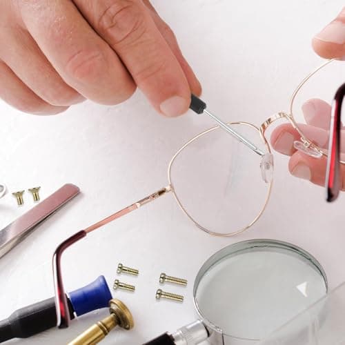Glasses Repair Kit with Screws and Screwdriver,Glass Screw Replacement Kit — view 6