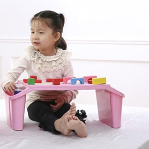 Oaqmvgin Kids Lap Desk Tray 2-Pack for Bed and Car - Pink Plastic Desk Top — view 2