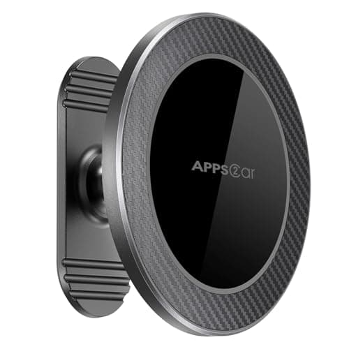 APPS2Car for MagSafe Car Mount, 17 N56 Magnets, 360° Adjustable Magnetic Phone Holder for Car, Bedside, Kitchen and Desk, Compatible with iPhone, Samsung and Other Smartphones