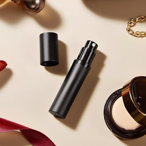 Refillable Perfume Atomiser Travel Bottle 2 Pack 5ml, Mini Portable Perfume Atomiser, Small Travel Perfume Spray Bottle, Pocket Size Bottom Filling Perfume Dispenser for Women and Men (Black+Purple) — view 6