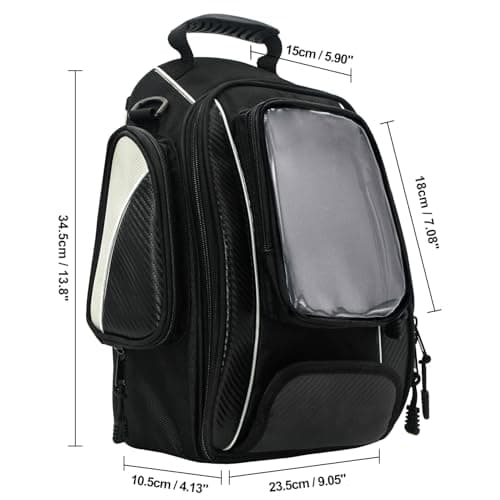 Dracarys Magnetic Motorcycle Tank Bag - Strong Magnetic Waterproof Oxford Black Motorbike Bag - Travel Outdoor Sport Luggage - Universal for Most of Motorcycle — view 2
