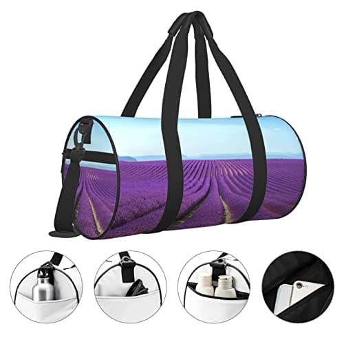 Mermaid Scale Round Large-Capacity Travel Luggage Bag,Suitable For Exercise, Travel,Many Outdoor Activities, Romantic Lavender, One Size — view 5