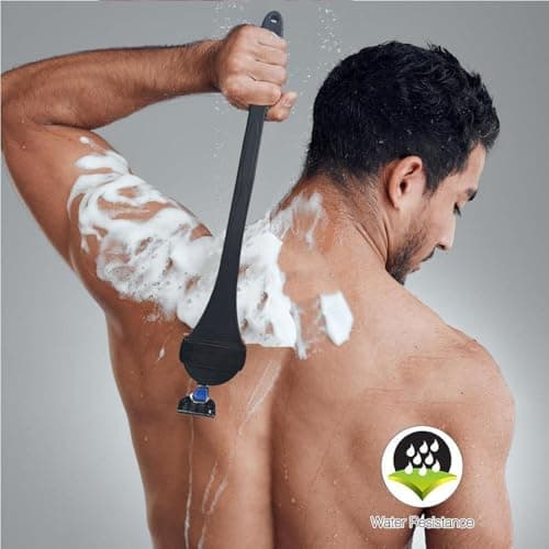 Back Razor with Long Handle - Flexible Multifunctional Tool - Back Razor Replacement Long Handle | For Adults, Seniors, Husbands, Friends, Before Training, Before Swimming, Summer — view 5