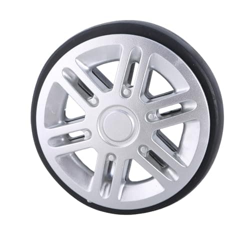 FACAILUO 8Pcs Luggage Replacement Wheels, 60mm Double, Plastic, Silver, Suitable for All Wheeled Suitcases, Easy Installation, 360 Degree Rotation — view 5