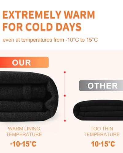 Havideto Thermal Cotton Leggings Women High Waisted Ladies Fleece Lined Pants UK Winter Thick Warm Navy M/L — view 4