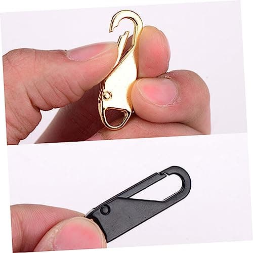 Anneome 9pcs Replacement Zipper Pulls Tabs Made of Sturdy Zinc Alloy, Removable Zipper Handles for Suitcases and Backpacks, Easy to Repair Clothes, Not Easy to Break or Deform — view 2