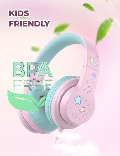 iClever HS19S Kids Headphones Wired 3.5mm, Childrens Headphones for Kids — view 3
