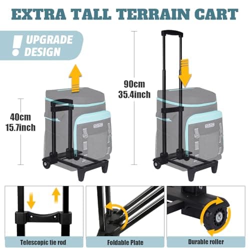 INSMEER Large Cool Bag with Wheels 50L/80 Cans 2-in-1 Foldable Design — view 3