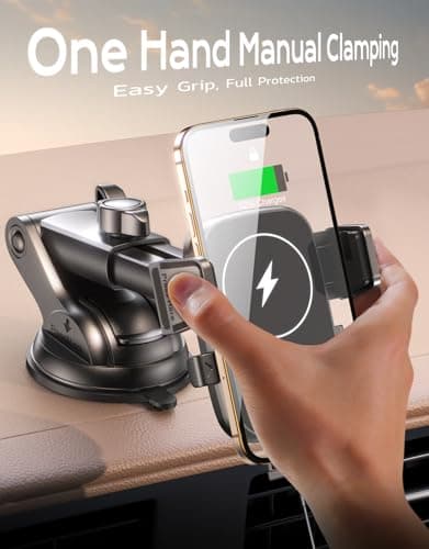 Mohard Car Phone Holder Wireless Charger, [15W Fastest Charging] — view 3