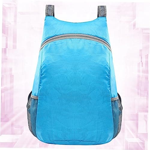 GOOHOCHY Waterproof Foldable Travel Backpack Blue Polyester Zipper — view 2