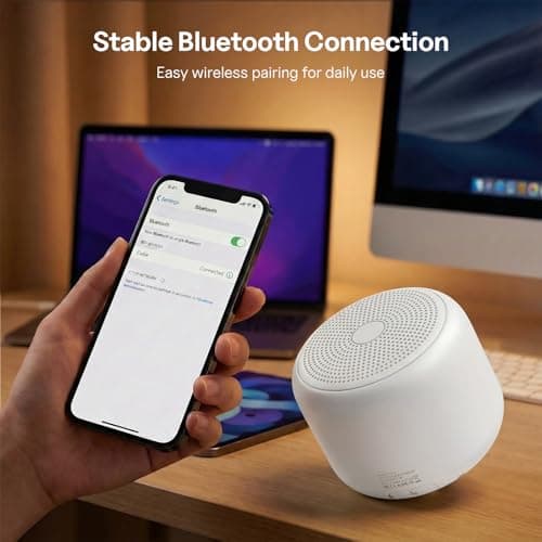 Bobtot Portable Bluetooth Speakers with Strap Mini Speaker, White — view 3
