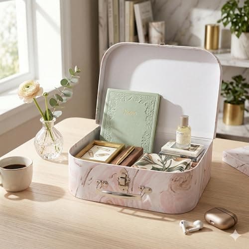 Emartbuy Marble Print Pink Suitcase Gift Boxes Set of 3 — view 6