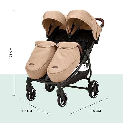 Ickle Bubba Venus Double Buggy, Biscuit, Suitable from Birth — view 3