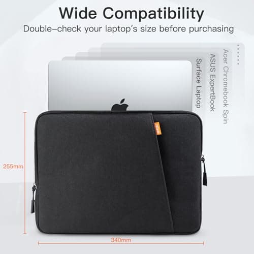 JETech Laptop Sleeve for 13-14 Inch Devices, Black — view 2
