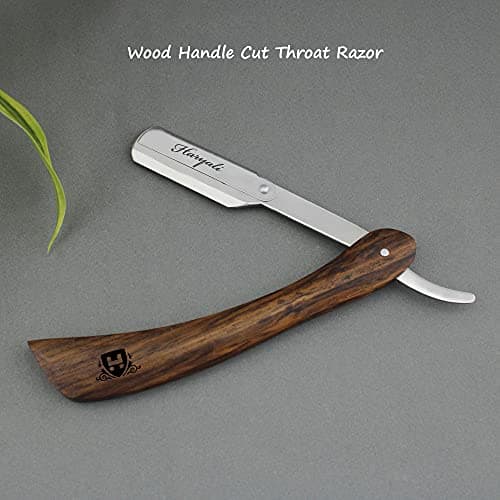 4pcs Wooden Shaving Set for Men – Classic Wet Shave Kit with Cut Throat Razor, Black Badger Hair Shaving Brush, Shaving Soap & Stainless Steel Shaving Bowl –Mens Grooming Set for Beard Care — view 4