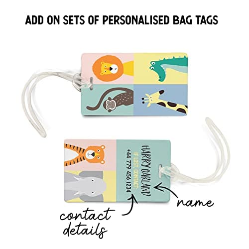 NOT JUST A PRINT Kids Passport Cover Personalised Any Name Added | Customised Passport Holder with Jungle Animals | Toddler Child Travel Gift — view 5