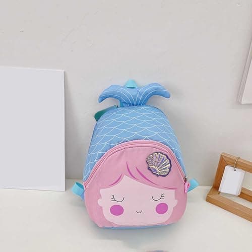 Personalised Backpack Mermaid Kids Personalised Gifts with Name Embroidery Lightweight Rucksack Bag Travel School Bag for Students, Camping，holiday & Back To School （Blue, One Size — view 4