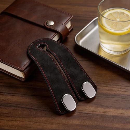 Purse Holder for Car Double Metal Universal PU Leather Organizer — view 3