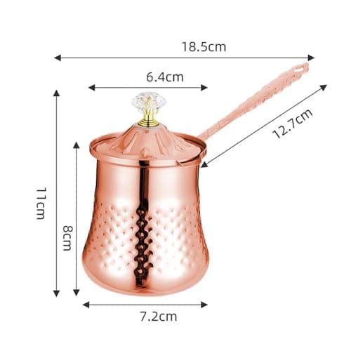 KiBcsLic Rose Gold Coffee Pot with Lid And Handle, Professional, Comfortable Handle for Induction Hobs, Kitchen Helper, S — view 4