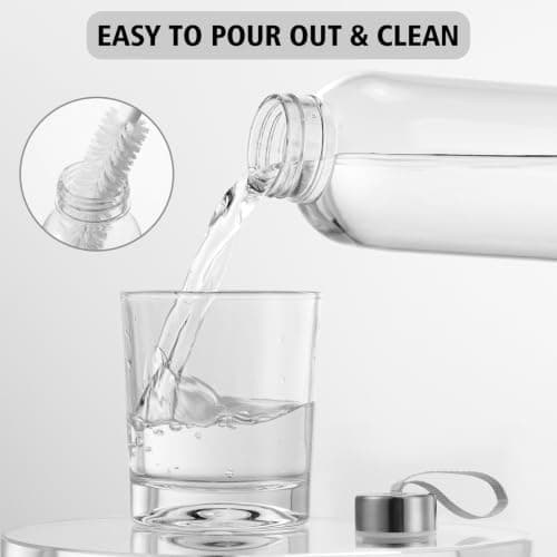 Vllcsla Water Bottle Transparent Plastic 300ML/ 400ML/ 580ML, Leak-Proof & BPA Free Reusable Sports Bottle with Handle, No Straw, for Gym, Travel, Home, School, Office — view 4