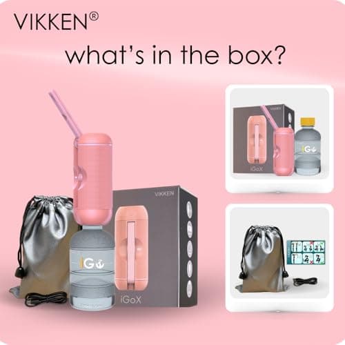 VIKKEN® 250ml iGo X Portable Travel Bidet USB-Type C Electric Rechargeable Mobile Handheld Water Sprayer Personal Hygiene Self Care for Women & Men, Pink — view 5
