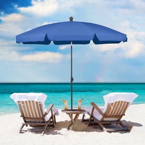 Sekey 2m Garden Parasol with Umbrella Cover - Adjustable and Portable Patio Umbrella for Beach, Garden, Pool, and Patio - UPF 50+ Sun Protection — view 2