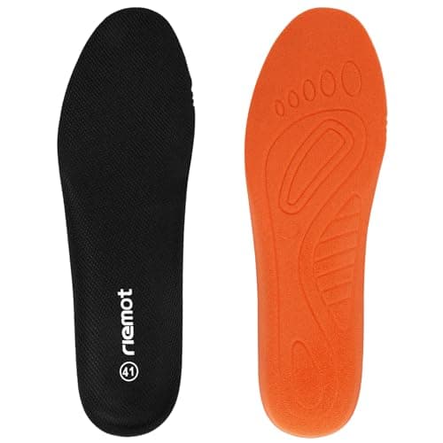 riemot Sport Insoles for Men & Women – Shock-Absorbing Sports Insole for Running, Walking, Cushioned Breathable Shoe Inserts for Hiking, Active Lifestyles Soft Inner Soles, Black, UK 8 — view 2