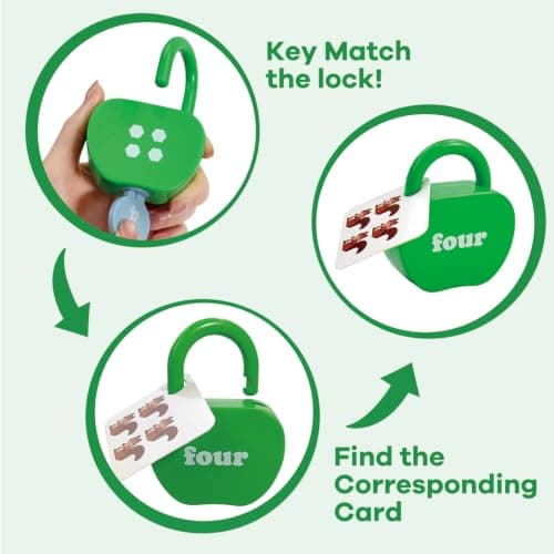 YYDeek Locks and Key Toddler Toys, Number Learning Counting Blocks for Kids — view 2