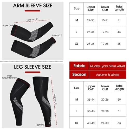 ADRLOPFE Compression Socks Sports Compression Leg Sleeves Men Women Winter Fleece Warmers Cycling Running Basketball Leggings(L,Summer Set) — view 6