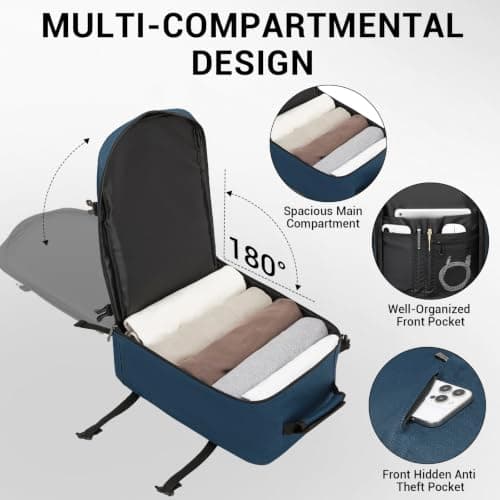 Kono Cabin Bag 40x20x25 CM for Ryanair Underseat Backpack — view 3