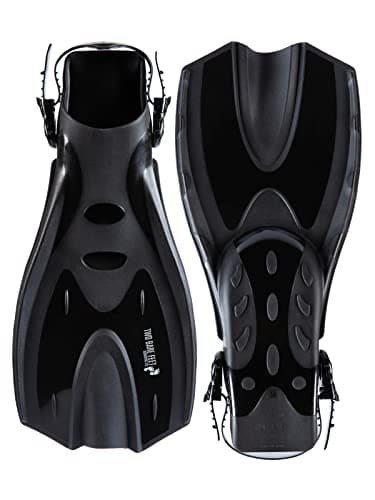 Two Bare Feet X-Dive Silicone Mask Dry Top Snorkel & F70 Fins Complete Diving Snorkel Set (M266S SN134S Orange/Clear, F70 L/XL) — view 4