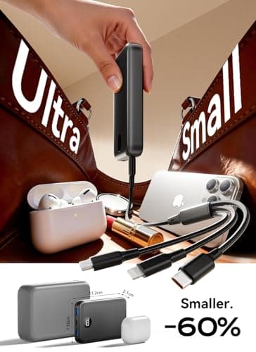 Power Bank Fast Charging 27000mAh, USB-C Portable Charger with 3-in-1 Cable — view 3